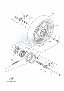 FZN250 (B8H4) drawing REAR WHEEL