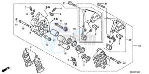 GL18009 NZ / AB NAV - (NZ / AB NAV) drawing R. FRONT BRAKE CALIPER