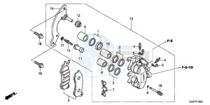 NSC50MPDE NSC50MPDE UK - (E) drawing FRONT BRAKE CALIPER