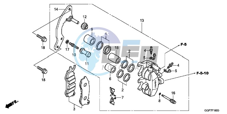 FRONT BRAKE CALIPER