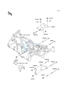 KLF 300 C [BAYOU 300 4X4] (C5-C9) [BAYOU 300 4X4] drawing FRAME FITTINGS