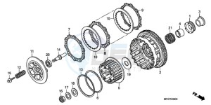 CB600FA39 UK - (E / ABS MKH ST) drawing CLUTCH