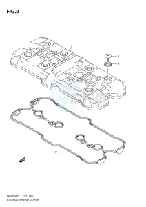 GSX650F (E21) Katana drawing CYLINDER HEAD COVER