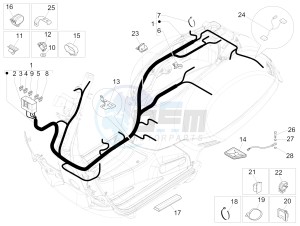 GTS 250 (EMEA, APAC) (AU, Eu, IL, J, Ri) drawing Main cable harness