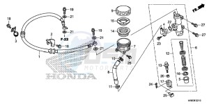 TRX500FA5G TRX500FA Europe Direct - (ED) drawing REAR BRAKE MASTER CYLINDER