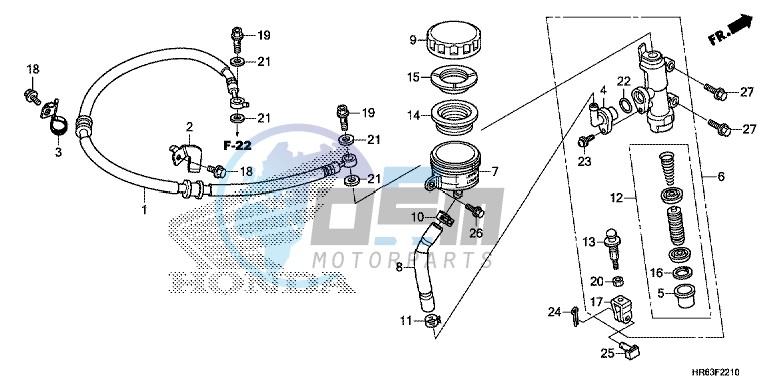 REAR BRAKE MASTER CYLINDER