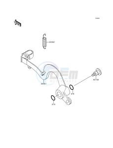 KX 125 K [KX125] (K2) [KX125] drawing BRAKE PEDAL