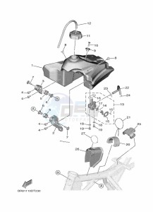 YZ65 (BR8F) drawing FUEL TANK