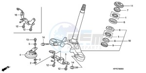 CBR125RW9 U / WH drawing STEERING STEM