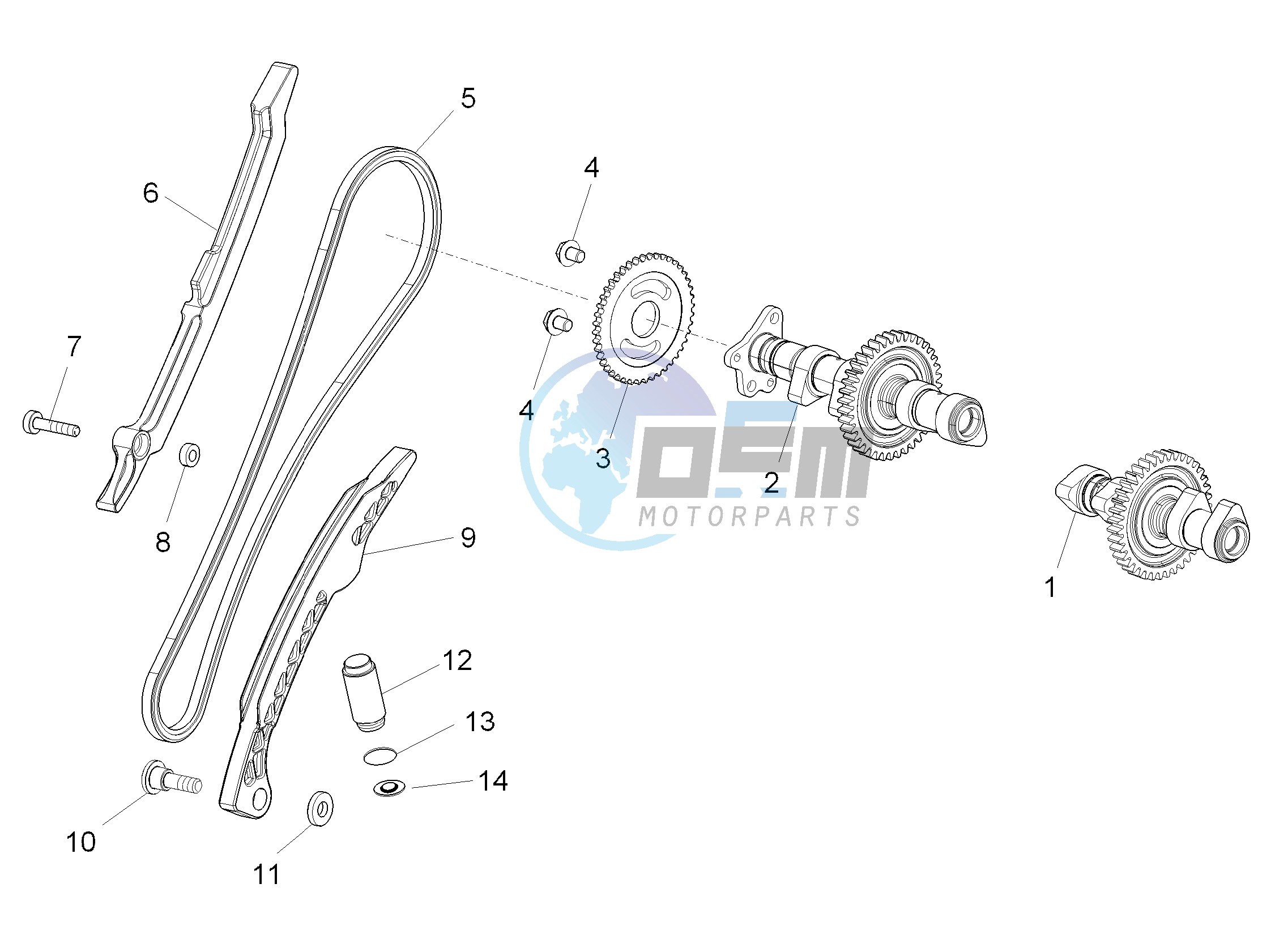 Rear cylinder timing system