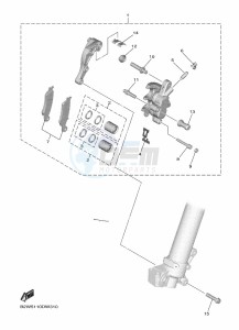 YZ450F (B2W6) drawing FRONT BRAKE CALIPER