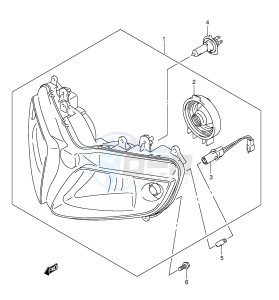 SV1000 (E2) drawing HEADLAMP (SV1000S E2 E19 SV1000S1 S2 E19)