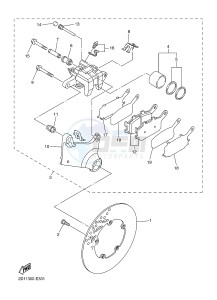 FZ1-N FZ1 (NAKED) 1000 (1ECA) drawing REAR BRAKE CALIPER