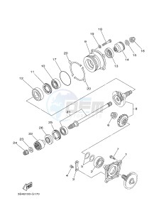 YFM550FWAD YFM5FGPHB GRIZZLY 550 EPS HUNTER (1HS7) drawing MIDDLE DRIVE GEAR