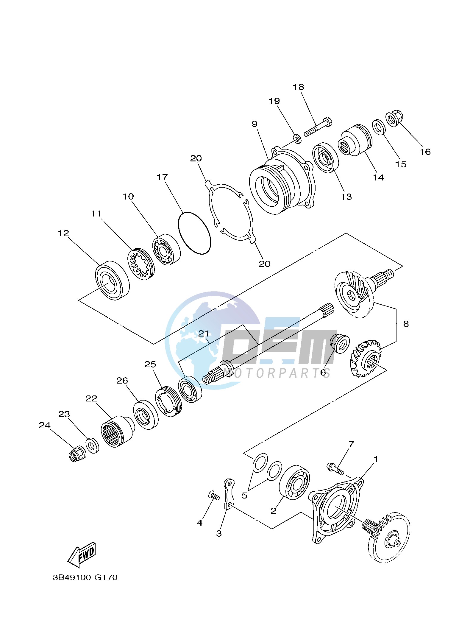 MIDDLE DRIVE GEAR