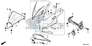 CBR1000RRG CBR1000 - Fireblade Europe Direct - (ED) drawing UPPER COWL