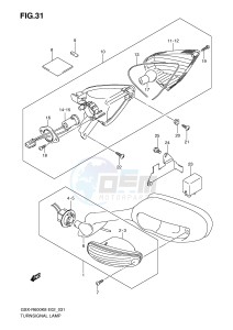 GSX-R600 (E2) drawing TURNSIGNAL LAMP