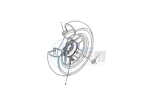 YP MAJESTY 125 drawing REAR WHEEL