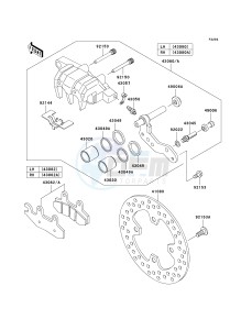 KRF 750 J [TERYX 750 FI 4X4 LE] (J9FA) J9FA drawing FRONT BRAKE