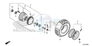 TRX90XH Europe Direct - (ED) drawing FRONT WHEEL