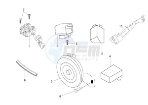 SR 150 4T-3V (EMEA-LATAM) drawing Remote control switches - Claxon