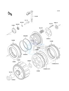 KLX300 A [KLX300R] (A10) A10 drawing CLUTCH