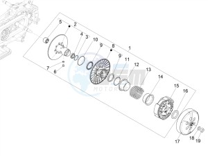 GTV 300 HPE SEI GIORNI IE E4 ABS (APAC) drawing Driven pulley