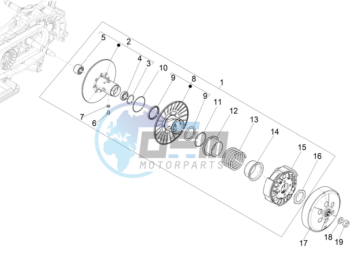 Driven pulley