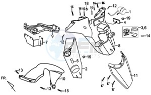 X'PRO 50 (45 KM/H) (AE05W4-FR) (L4-M1) drawing TAIL FENDER - FENDER MUDFLAP