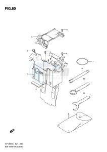 SFV650 (E21) Gladius drawing BATTERY HOLDER (SFV650UL1 E24)