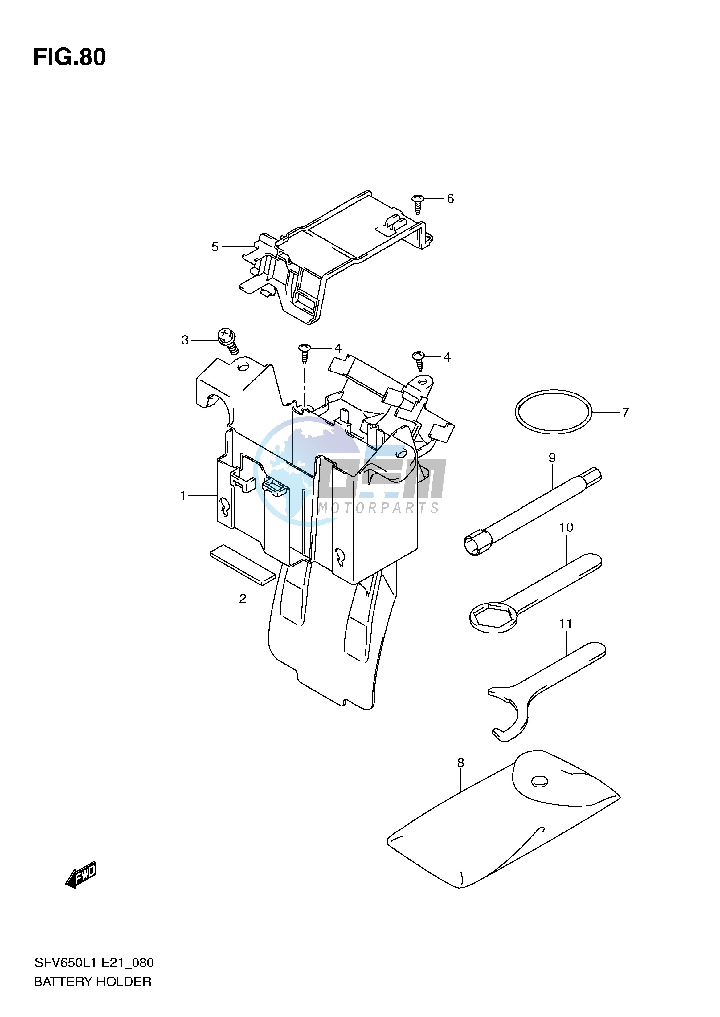 BATTERY HOLDER (SFV650UL1 E24)