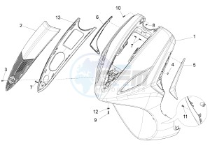 Fly 150 4T 3V ie (APAC) drawing Front shield