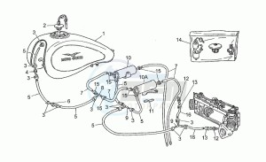 California 1100 EV (V11 EV Usa) EV (V11 EV Usa) drawing Fuel vapour recover system