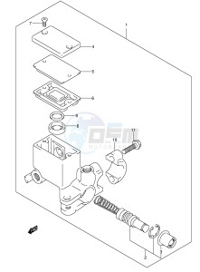 AN250 (E2) Burgman drawing REAR MASTER CYLINDER (E38)