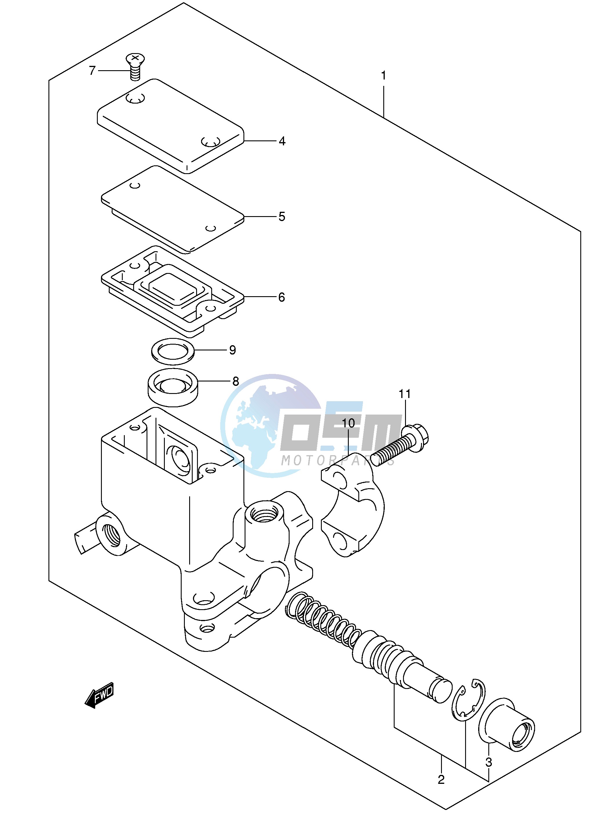 REAR MASTER CYLINDER (E38)