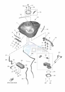 XSR125 LEGACY MTM125-C (BLA1) drawing FUEL TANK