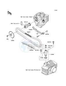 KLX110 KLX110A9F EU drawing Camshaft(s)/Tensioner