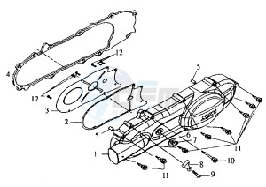 ATTILA - 150 cc drawing CLUTCH COVER