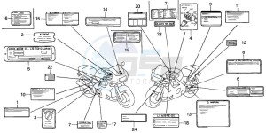 CBR600F3 drawing CAUTION LABEL