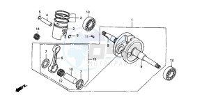 SH100 drawing CRANKSHAFT/PISTON