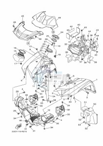 YFM700FWAD GRIZZLY 700 EPS (B4FC) drawing FRONT FENDER