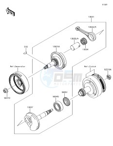 KLX110 KLX110CFF EU drawing Crankshaft