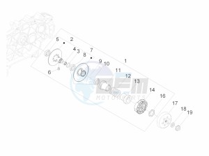 BEVERLY 300 IE ABS E4 (APAC) drawing Driven pulley