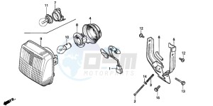 PK50SM drawing HEADLIGHT