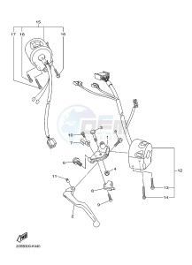 XJ6N 600 XJ6-N (NAKED) (B617 B618) drawing HANDLE SWITCH & LEVER