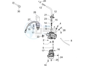 LX 50 2T 25 Kmh NL drawing Carburetor components