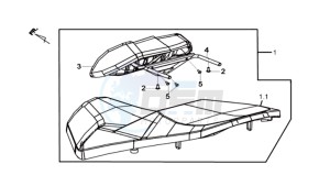 MAXSYM 600 I ABS EXECUTIVE SPORT L6 drawing BUDDYSEAT / REAR LUGGAGE FRAME /