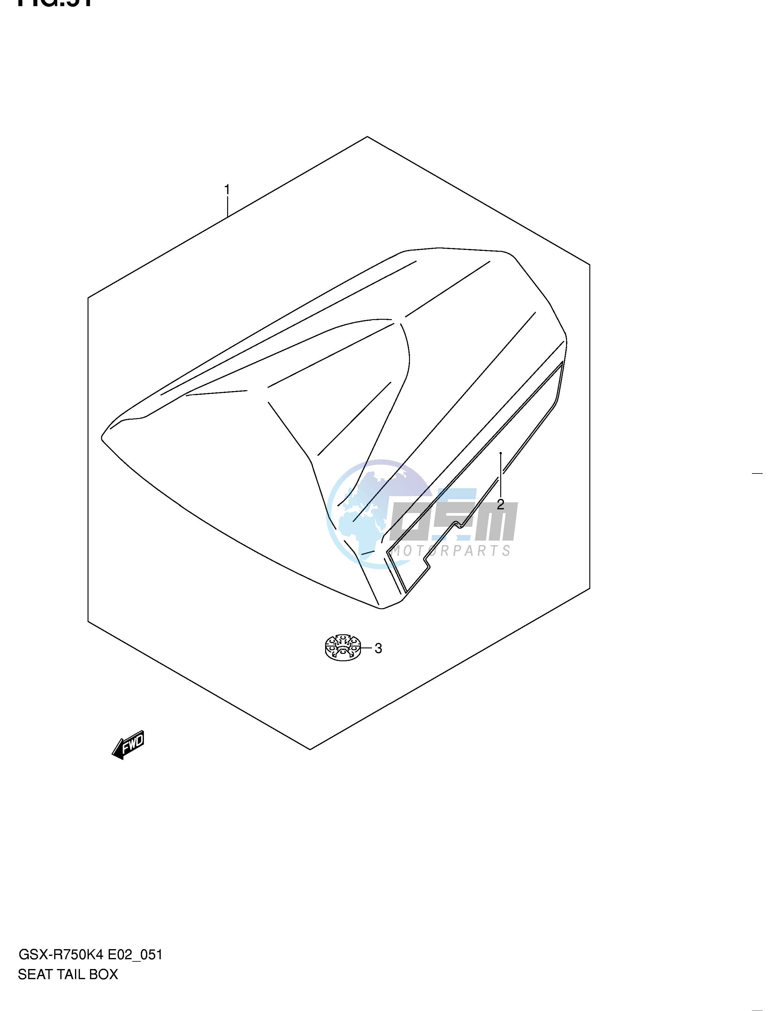 SEAT TAIL BOX (GSX-R750K4 U2K4)