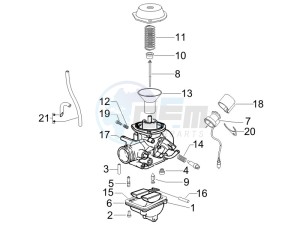 LX 50 4T drawing Carburetor components