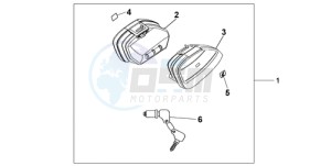 CBF1000SA France - (F / ABS CMF) drawing NARROW PANNIER SET